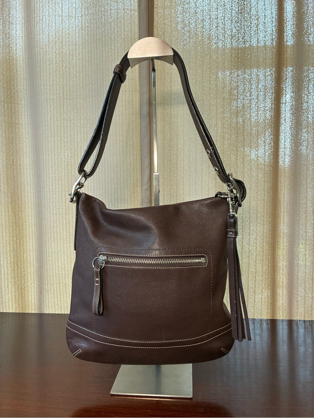 Coach Slim Leather Hobo with Tassel Vintage